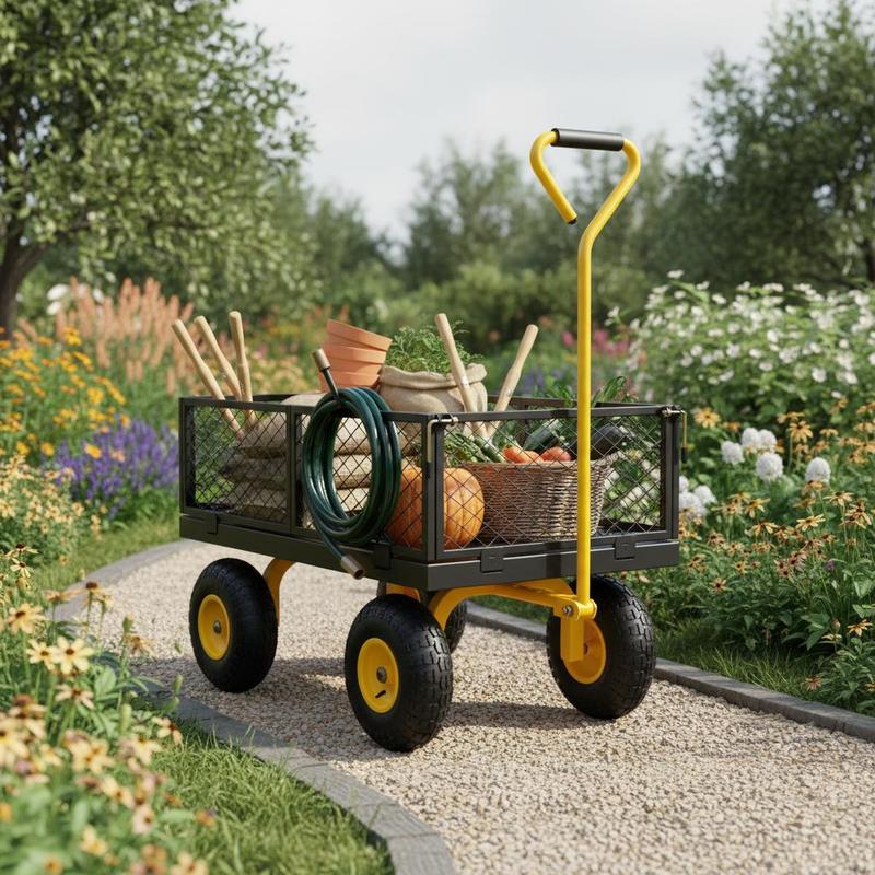 Heavy Equipment Tires - Steel Garden Cart 900 Lbs For