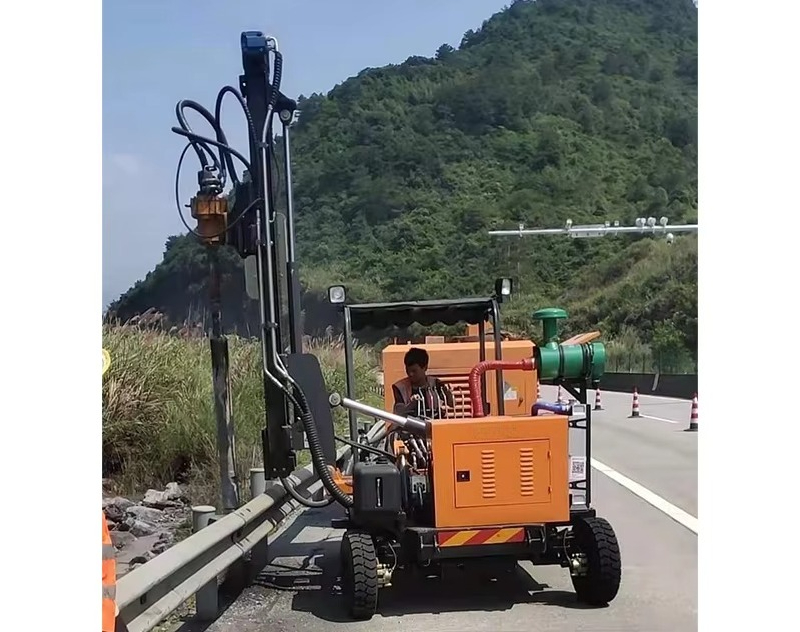 Heavy Equipment Sales - Road Safety Guardrail Crash Barrier Install