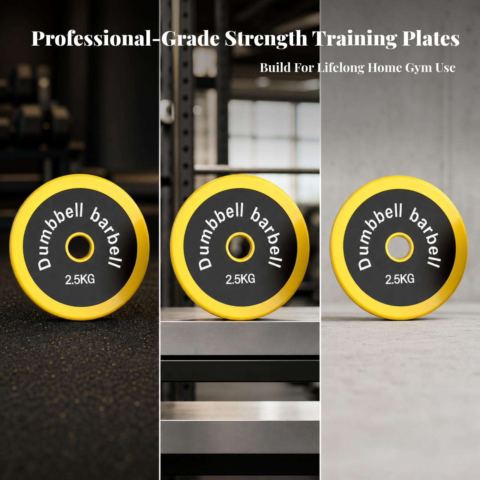Rubber Weight Plate for Barbel - Heavy Equipment Yellow 评论和价格