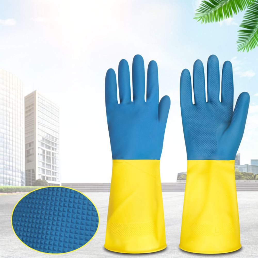 Yellow Blue Work Gloves Waterp - Heavy Equipment Yellow 评论和价格