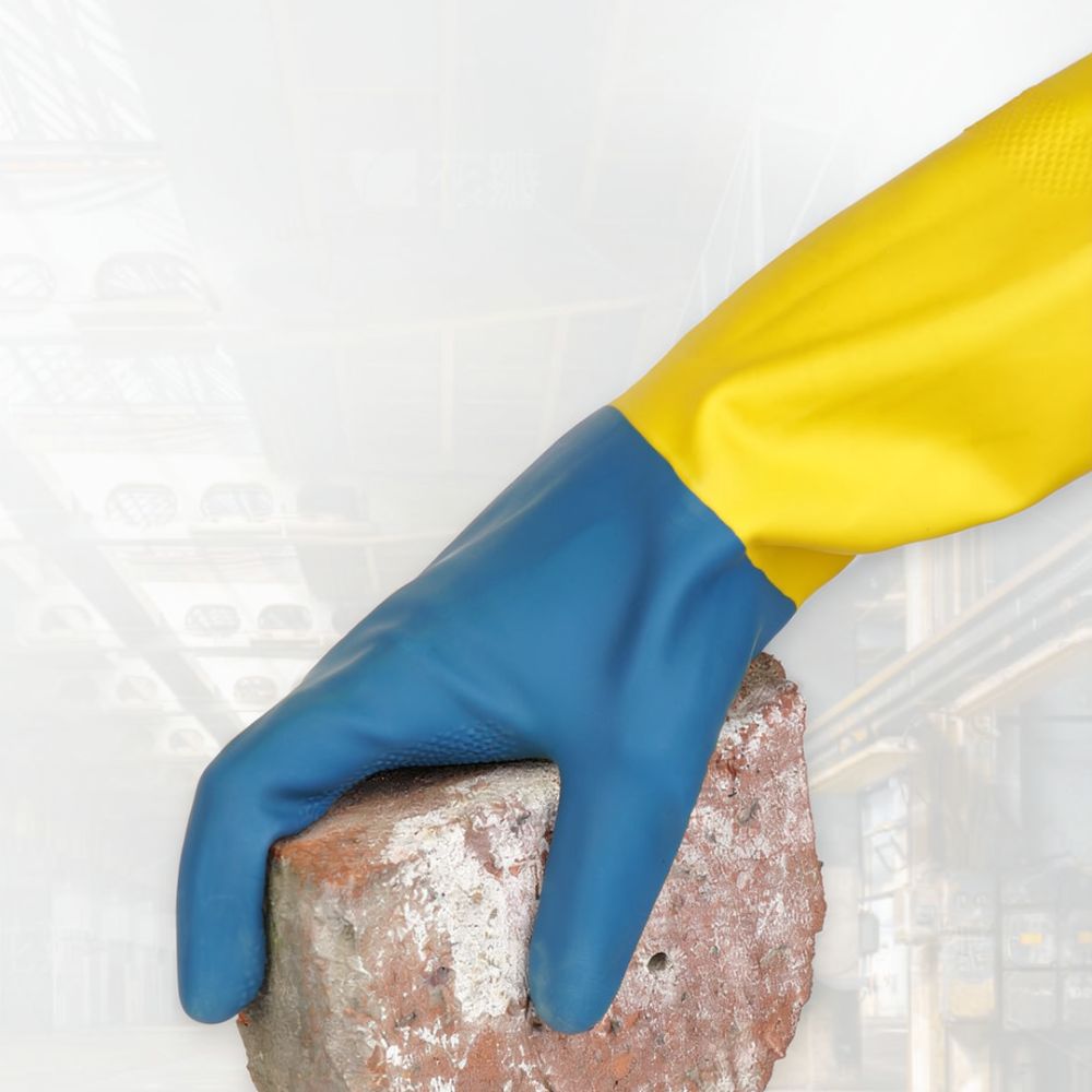 Yellow Blue Work Gloves Waterp - Heavy Equipment Yellow 评论和价格