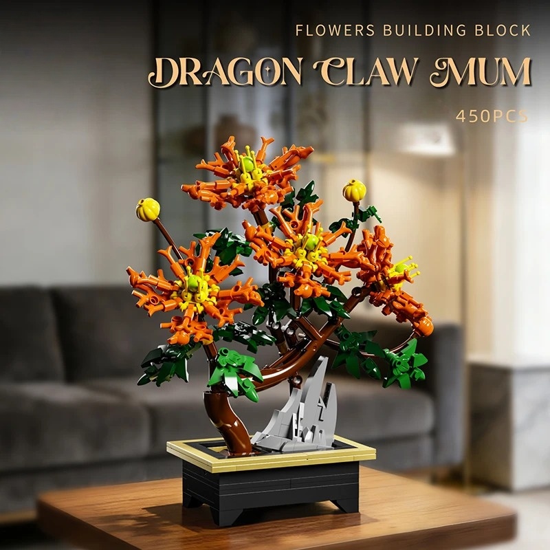 Creative Hibiscus Plum Blossom - Heavy Equipment Lego 评论和价格
