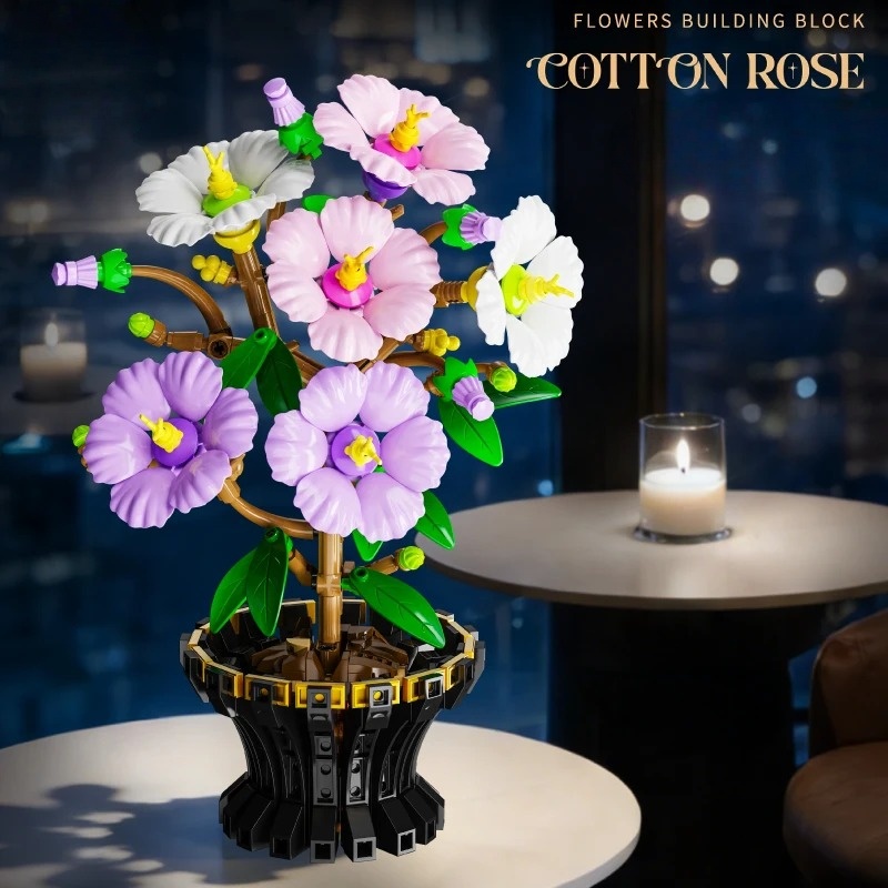 Creative Hibiscus Plum Blossom - Heavy Equipment Lego 评论和价格
