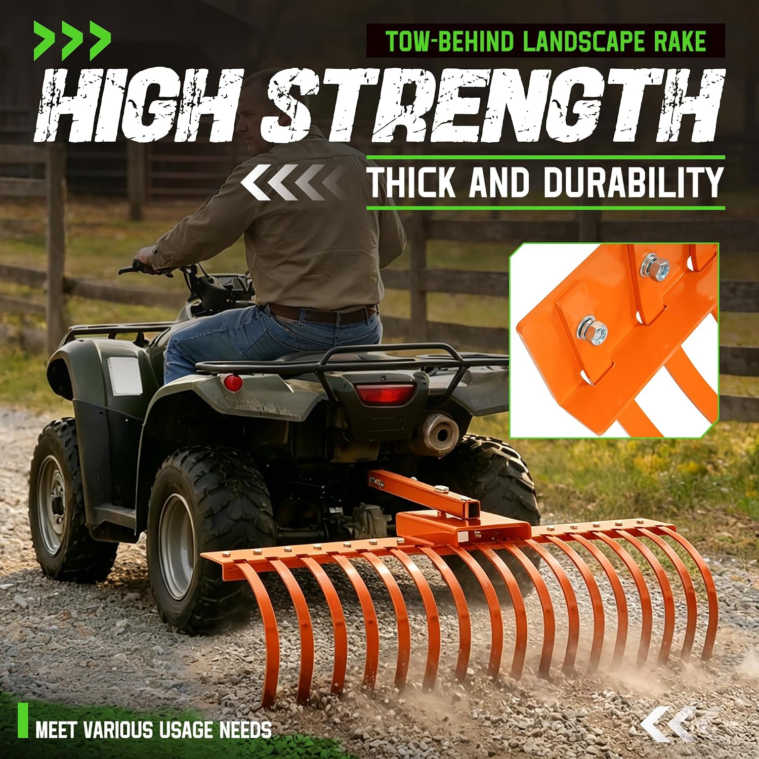 Landscape Rake Tow Behind Gard - Heavy Equipment Landscaping 评论和价格